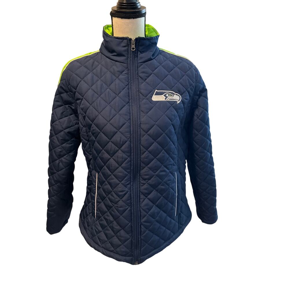 ⭐️ Women’s NFL Apparel Seattle Seahawks Navy Quilted Jacket Size XL Football